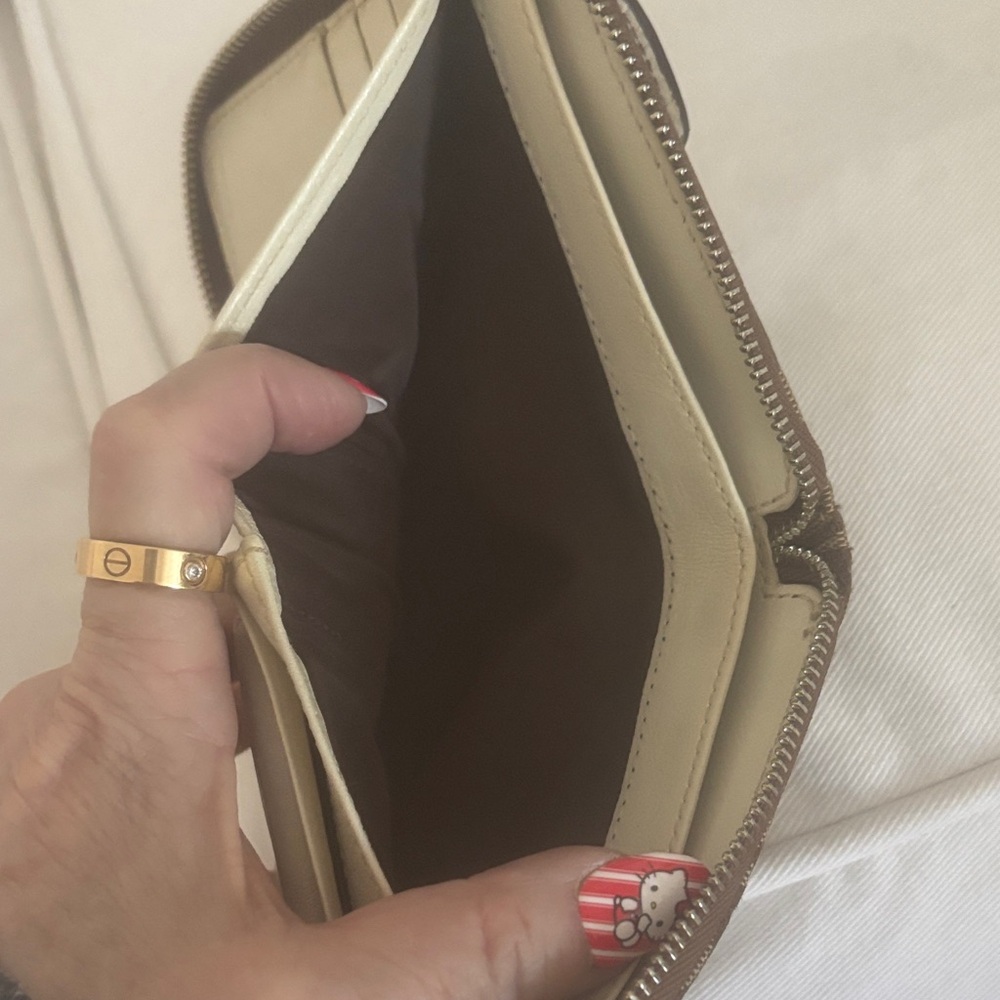 Brown Patterned Wallet with Turn Lock - image 5